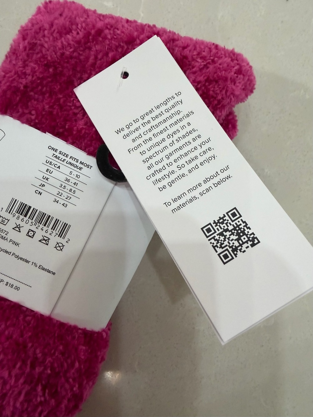 NWT UGG Leda Cozy Crew Socks Pink Fuchsia One Size - Picture 5 of 7